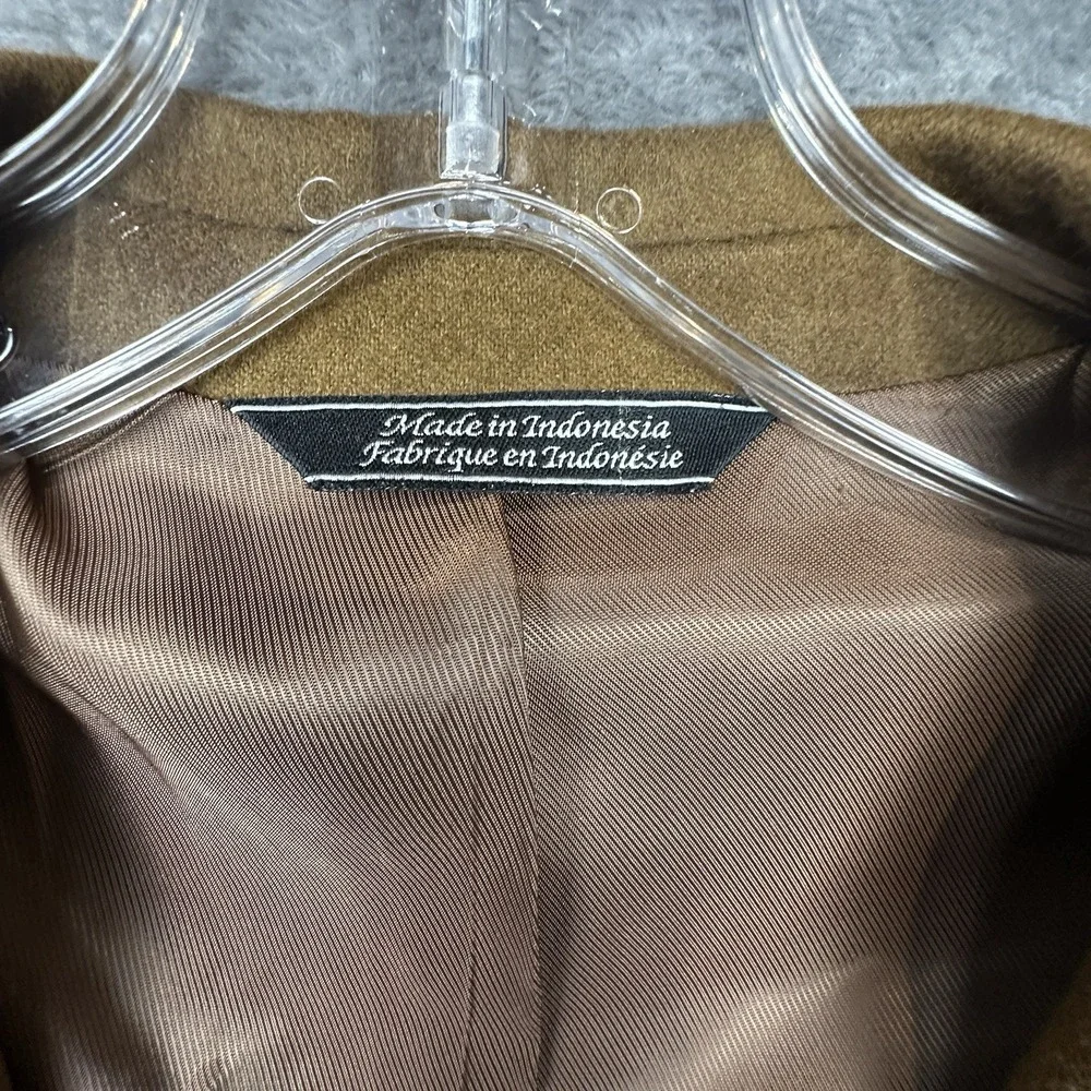 Saks Fifth Avenue Blazer Men's 50R Slim Brown 100% Cashmere Wool Single Breasted